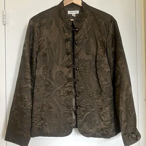 Mandarin Quilted Silk Jacket